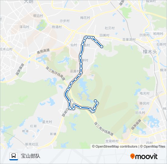 黄江2路 bus Line Map