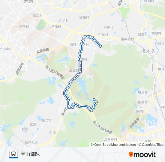 黄江2路 Bus Line Map
