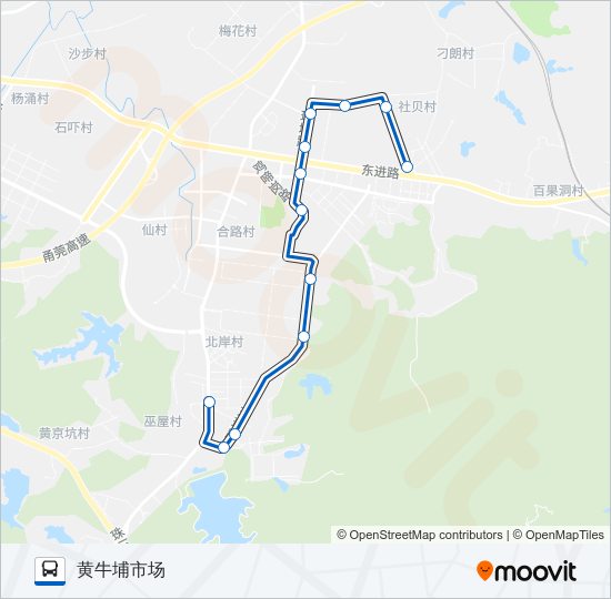 黄江4路 bus Line Map