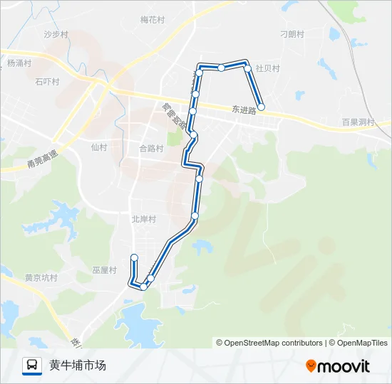 黄江4路 Bus Line Map