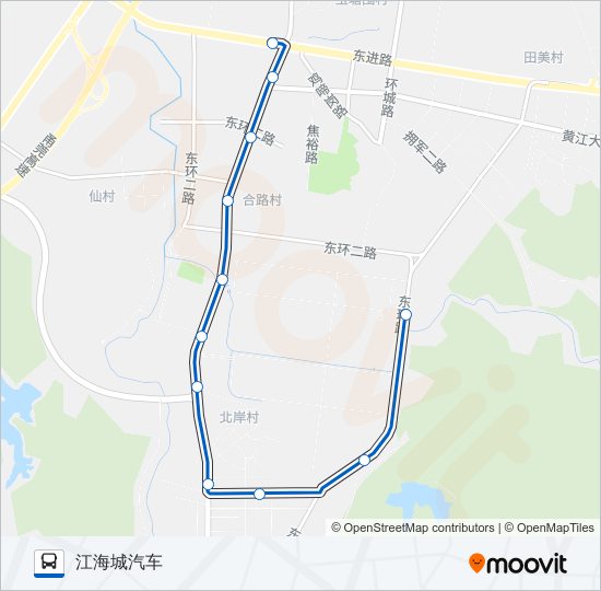 黄江5A bus Line Map