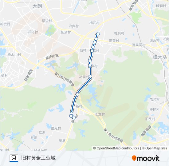 黄江6路 bus Line Map