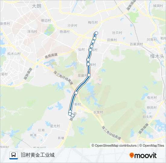 黄江6路 Bus Line Map
