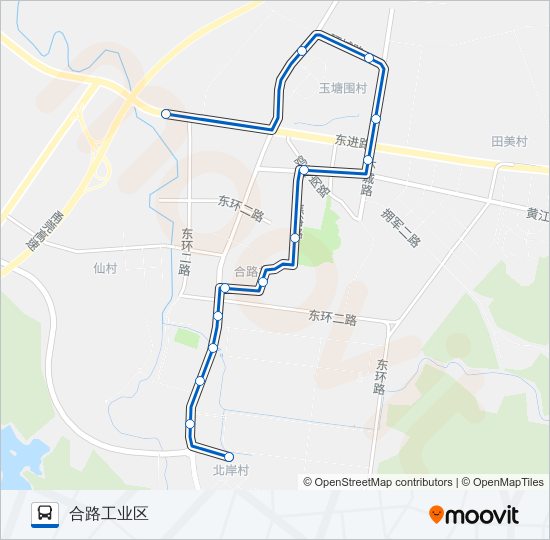 黄江7路 bus Line Map
