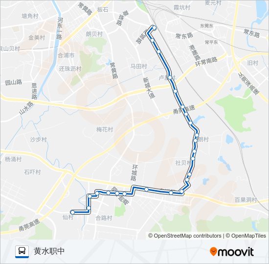 公交黄江8路的线路图