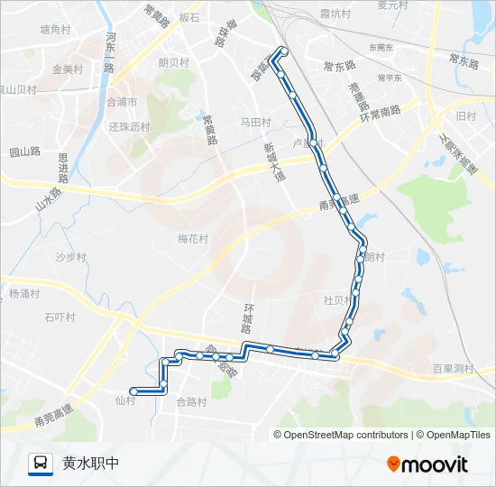 黄江8路 Bus Line Map