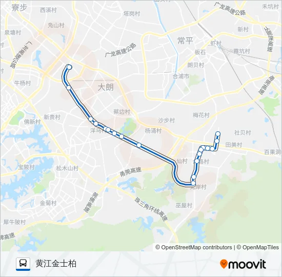 黄江9路 Bus Line Map