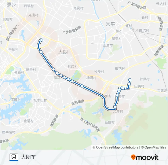 黄江9路 Bus Line Map