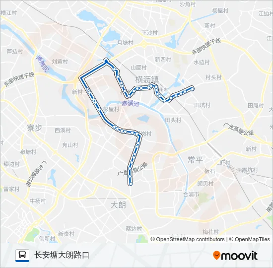 东坑11路 Bus Line Map