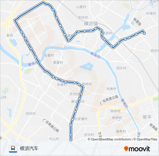 公交东坑11路的线路图