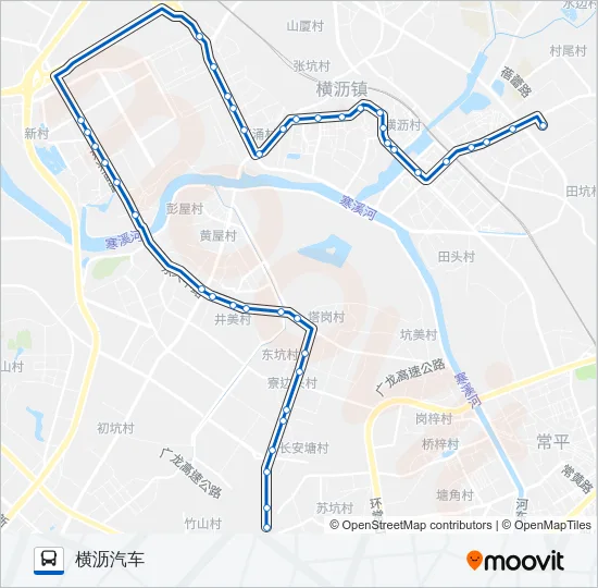 东坑11路 Bus Line Map