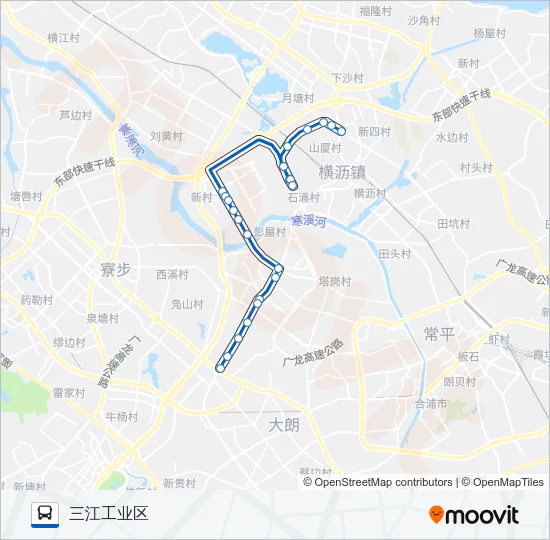 东坑12路 Bus Line Map