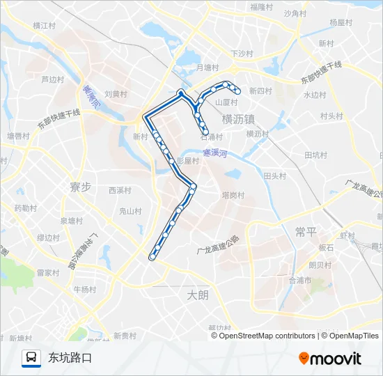 东坑12路 Bus Line Map