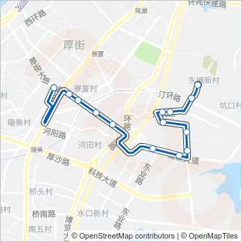 厚街10路 Bus Line Map