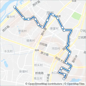 厚街12路 Bus Line Map