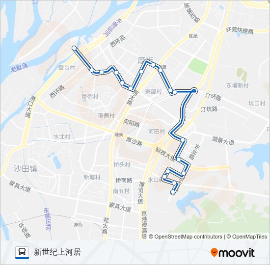 厚街12路 bus Line Map