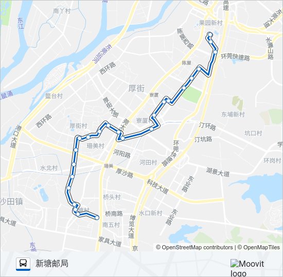 厚街13路 bus Line Map