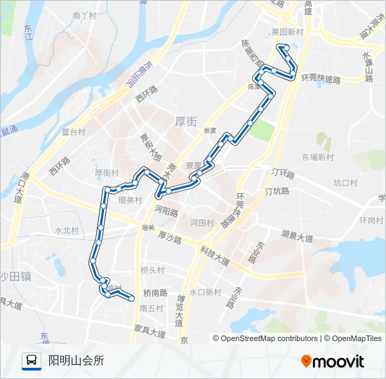 厚街13路 Bus Line Map