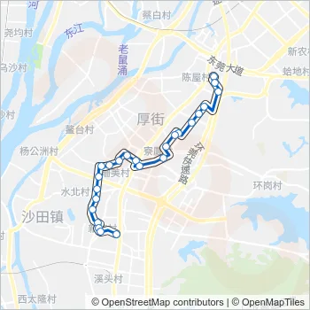厚街13路 Bus Line Map