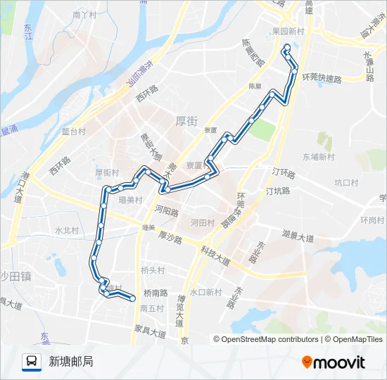 厚街13路 Bus Line Map