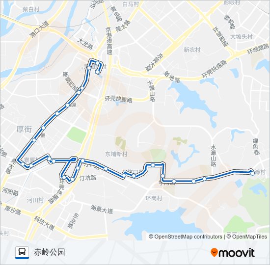 厚街15路 bus Line Map