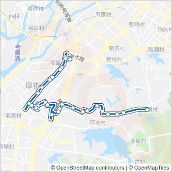 厚街15路 Bus Line Map