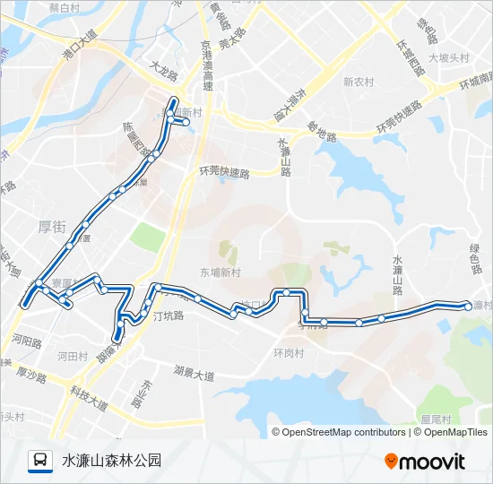 公交厚街15路的线路图