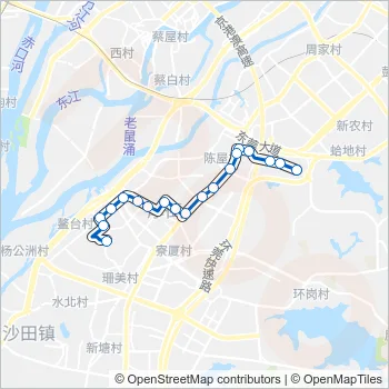 厚街16路 Bus Line Map