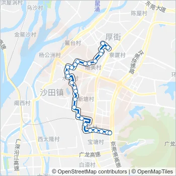 厚街17路 Bus Line Map