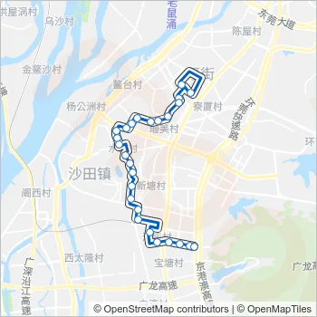 厚街17路 Bus Line Map
