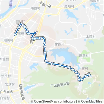 厚街20路 Bus Line Map