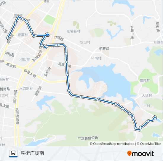 公交厚街20路的线路图