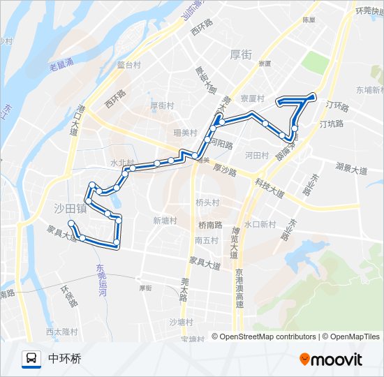 厚街21路 bus Line Map