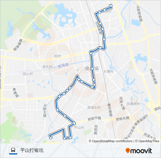 塘厦10路 bus Line Map