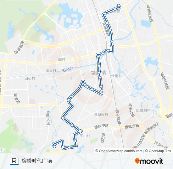 塘厦10路 Bus Line Map