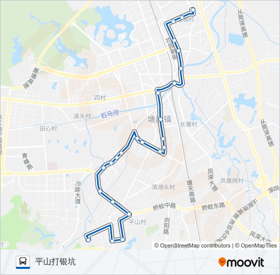 公交塘厦10路的线路图