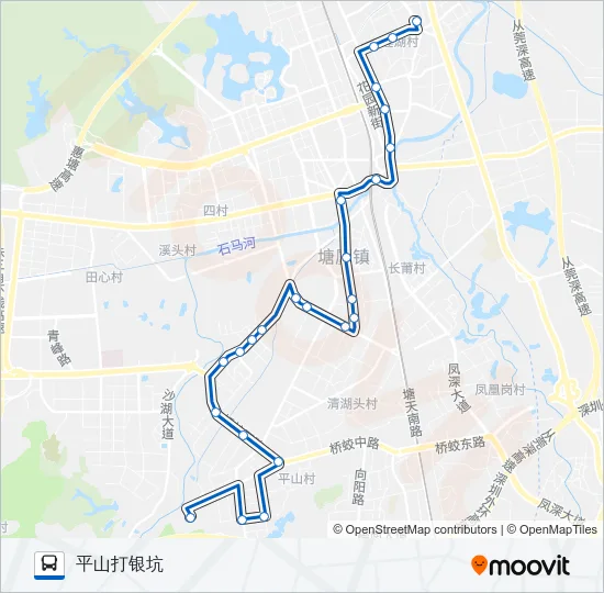 塘厦10路 Bus Line Map