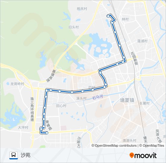 公交塘厦11路的线路图