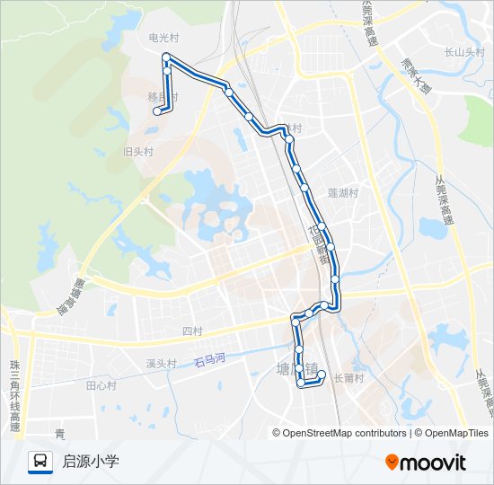 公交塘厦12路的线路图