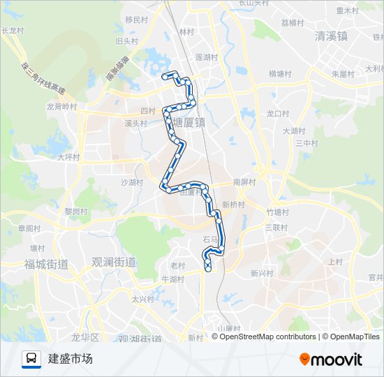 塘厦13路 bus Line Map