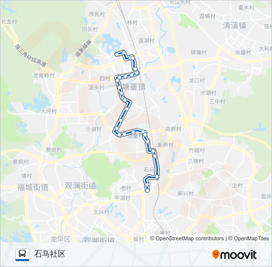 公交塘厦13路的线路图