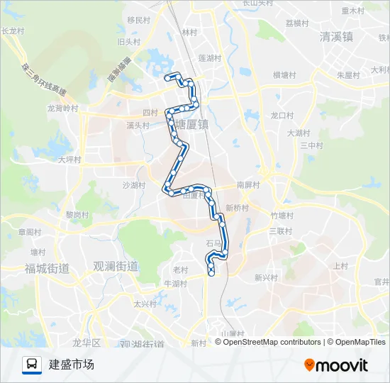 塘厦13路 Bus Line Map