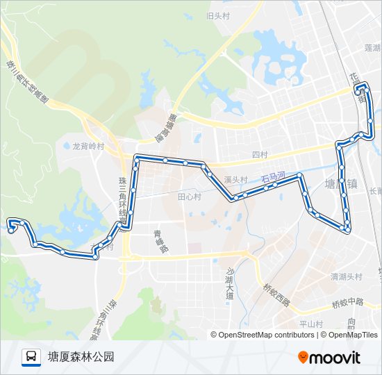 塘厦14路 bus Line Map