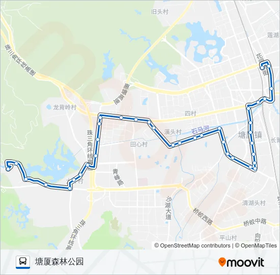 塘厦14路 Bus Line Map