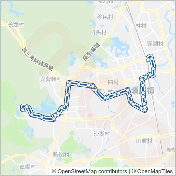 塘厦14路 Bus Line Map
