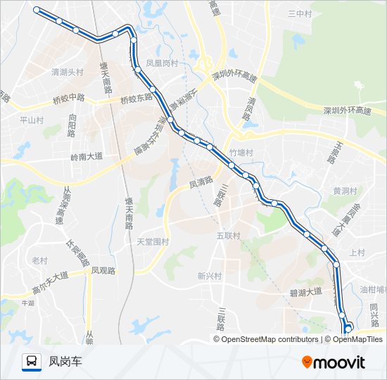 公交塘厦21路的线路图