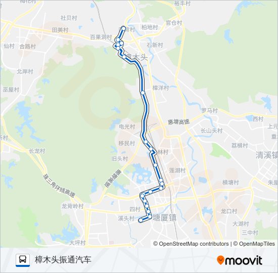 塘厦23路 bus Line Map