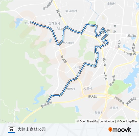 大岭山5路 bus Line Map