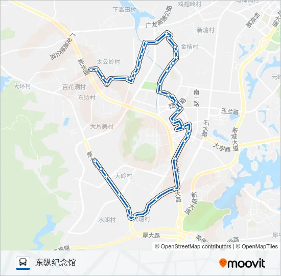 大岭山6路 Bus Line Map