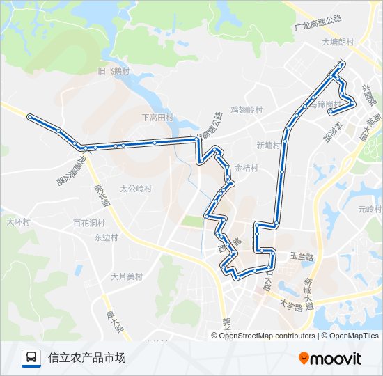 大岭山8路 bus Line Map